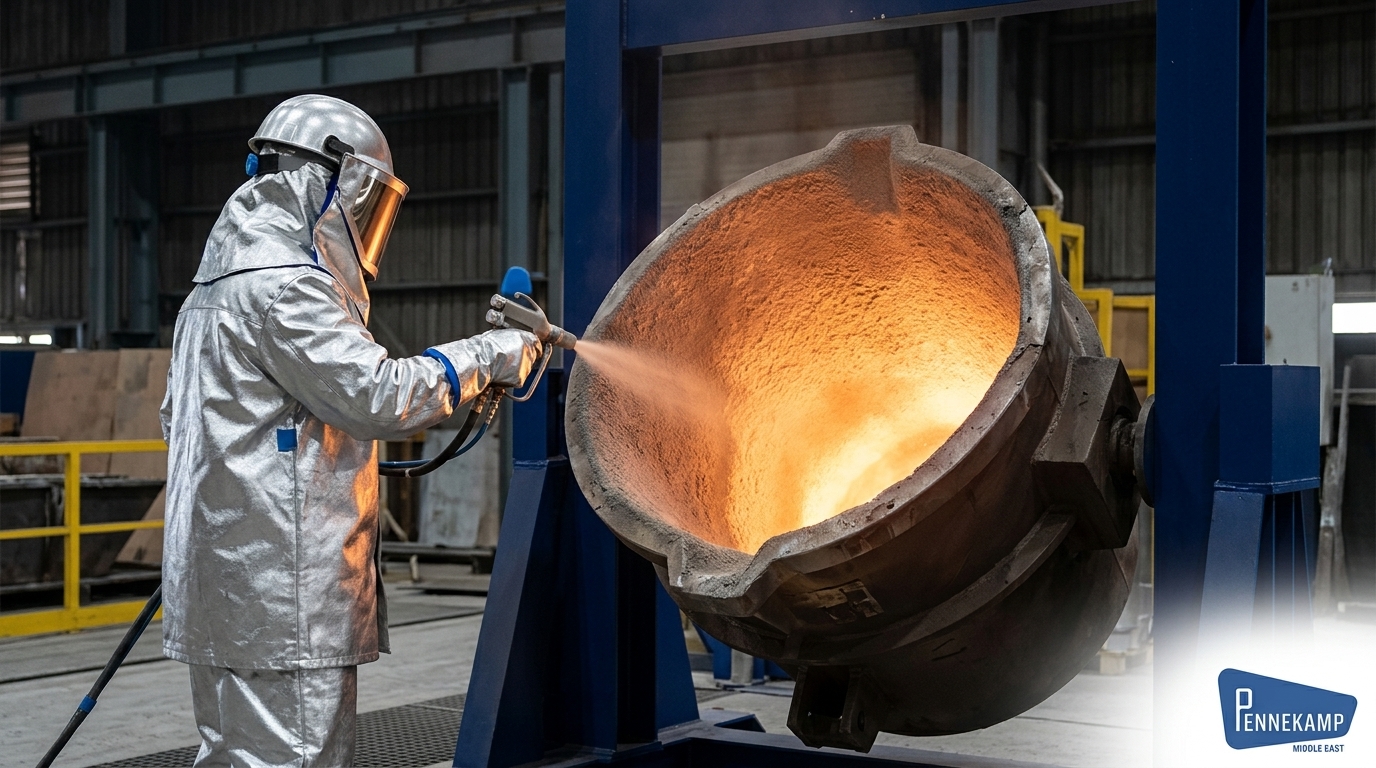 Hot Spray Mixes for Charge Ladles: Fast Maintenance, Strong Adhesion, and Better Campaign Control — PENNEKAMP MIDDLE EAST LLC